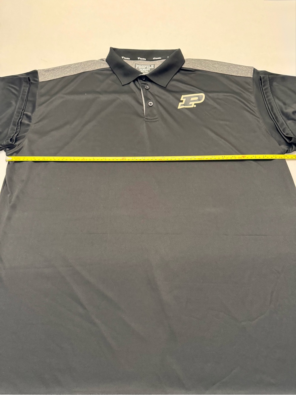 Purdue Boilermakers Fanatics Profile Varsity Big & Tall Polo Shirt Black Sz 4XL - Picture 7 of 8